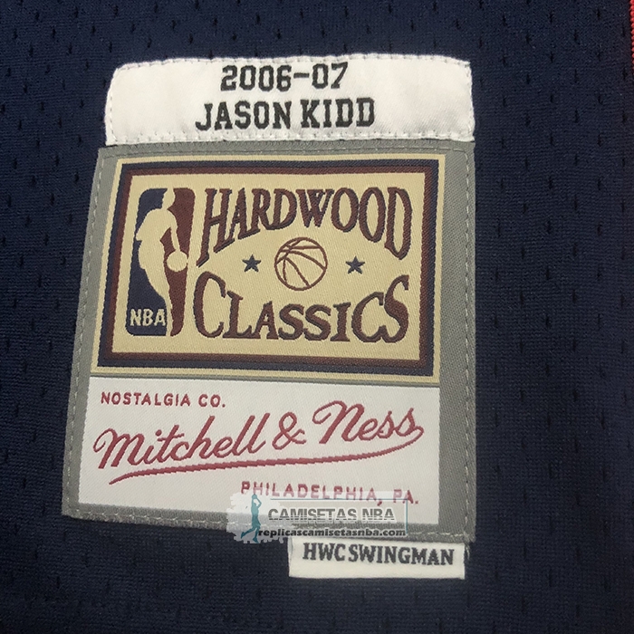 Camiseta Brooklyn Nets Jason Kidd NO 5 Mitchell & Ness 2006-07 Azul